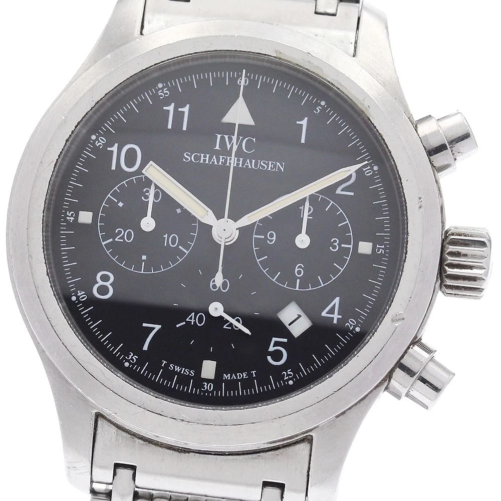 IWC SCHAFFHAUSEN FREEGER DATE CHRONOGRAPH QUARTZ WATCH: IWC SCHAFFHAUSEN Freeger Date Chronograph Quartz Watch Brand: IWC SCHAFFHAUSEN Type/Style: Wristwatch Material: Band Material Stainless Steel, Case Material Stainless Steel Color: Band Color Silver,