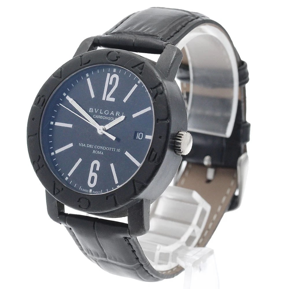 BVLGARI DATE BLACK DIAL AUTOMATIC WATCH - 2