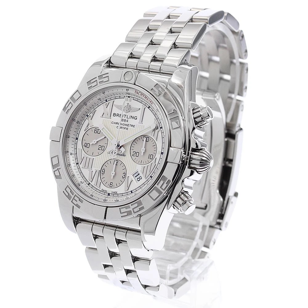 BREITLING CHRONOM44 CHRONOGRAPH SILVER DIAL AUTOMATIC WATCH - 2