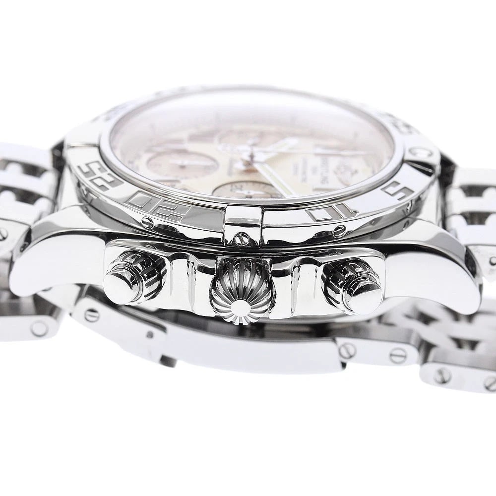 BREITLING CHRONOM44 CHRONOGRAPH SILVER DIAL AUTOMATIC WATCH - 4