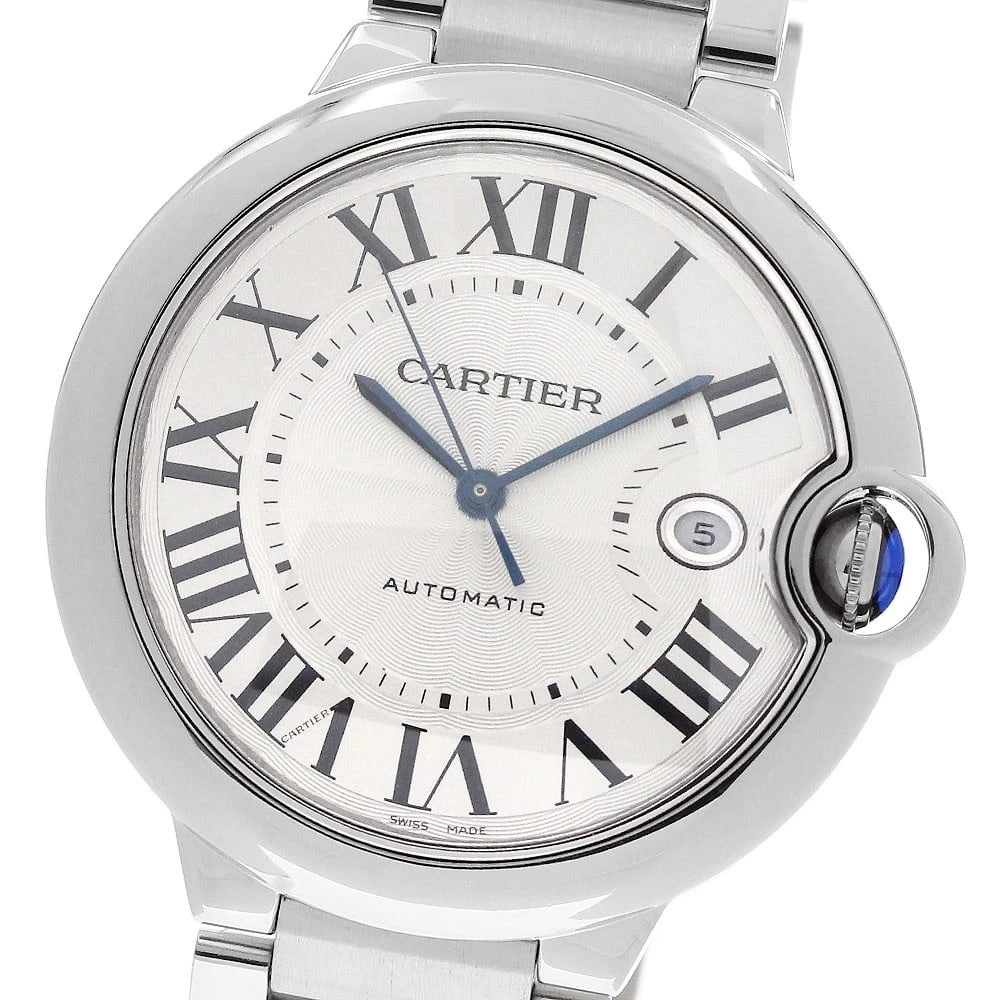 CARTIER BARON BLUE LM DATE SILVER DIAL AUTOMATIC WATCH: CARTIER Baron Blue LM Date Silver Dial Automatic Watch Brand: CARTIER Type/Style: Wristwatch Material: Band Material Stainless Steel, Case Material Stainless Steel Color: Band Color Silver, Case