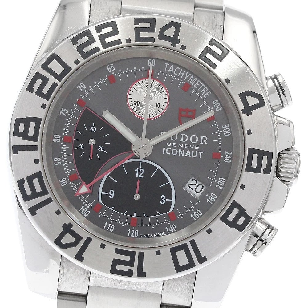 TUDOR SPORTS COLLECTION ICON NOTE GMT AUTOMATIC WATCH: TUDOR Sports Collection Icon Note GMT Automatic Watch Brand: TUDOR Type/Style: Wristwatch Material: Band Material Stainless Steel, Case Material Stainless Steel Color: Band Color Silver, Case Color Si