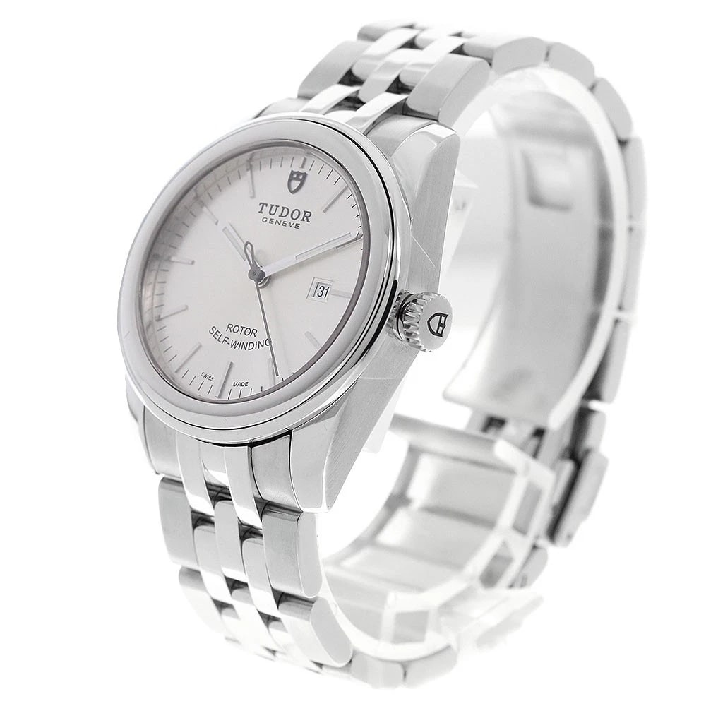 TUDOR GLAMOR DATE SILVER DIAL AUTOMATIC WATCH - 2