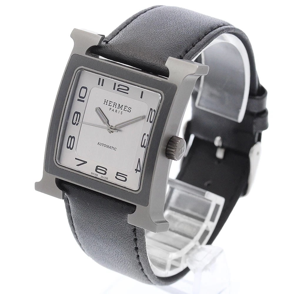 HERMES H WATCH GRAY DIAL AUTOMATIC WATCH - 2