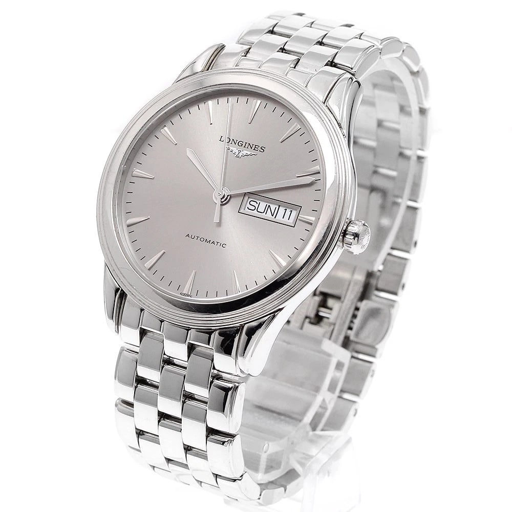 LONGINES FLAGSHIP DAY DATE SILVER DIAL AUTOMATIC WATCH - 2