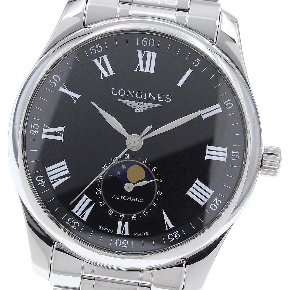 LONGINES MASTER COLLECTION DATE MOON PHASE AUTOMATIC WATCH: LONGINES Master collection Date Moon Phase Automatic Watch Brand: LONGINES Type/Style: Wristwatch Material: Band Material Stainless Steel, Case Material Stainless Steel Color: Band Color Silver, Case