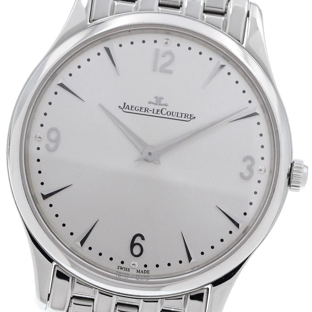 JAEGER-LECOULTRE MASTER ULTRA SLIM 38 HW WATCH: JAEGER-LECOULTRE Master Ultra Slim 38 HW Watch Brand: JAEGER-LECOULTRE Type/Style: Wristwatch Material: Band Material Stainless Steel, Case Material Stainless Steel Color: Band Color Silver, Case