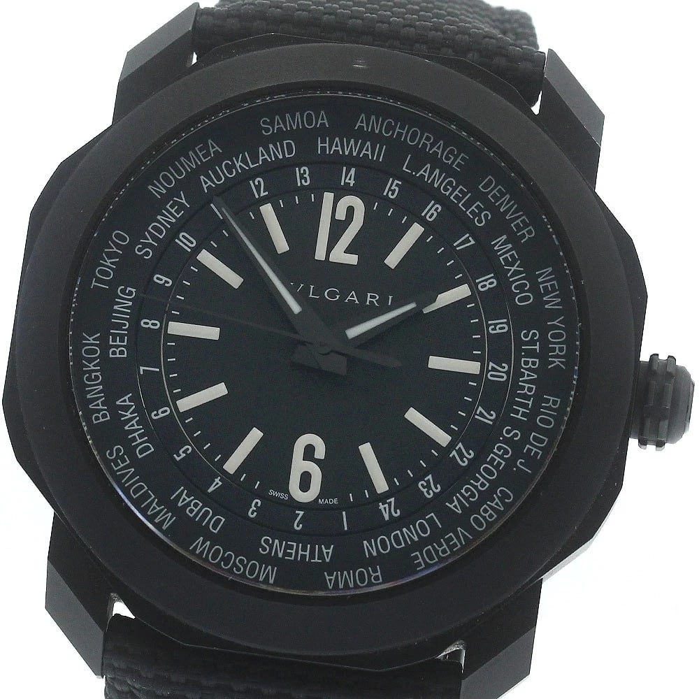 BVLGARI OCTOMA BLACK DIAL AUTOMATIC WATCH: BVLGARI Octoma black Dial Automatic Watch Brand: BVLGARI Type/Style: Wristwatch Material: Band Material rubber, Case Material Stainless Steel Color: Band Color black, Case Color black, Dial Color