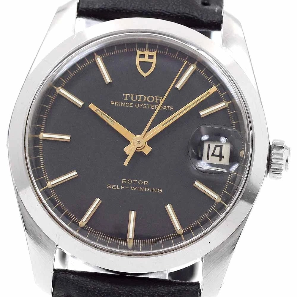 TUDOR PRINCE OYSTER DATE BLACK DIAL AUTOMATIC WATCH: TUDOR Prince Oyster Date black Dial Automatic Watch Brand: TUDOR Type/Style: Wristwatch Material: Band Material leather, Case Material Stainless Steel Color: Band Color black, Case Color Silver, Dial