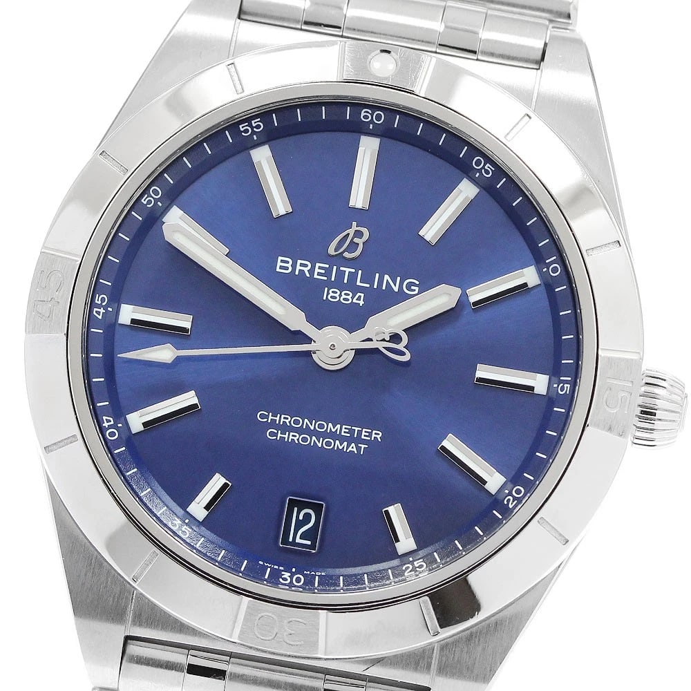 BREITLING CHRONOMAUTOMATIC 36 NAVY DIAL AUTOMATIC WATCH: BREITLING Chronomautomatic 36 Navy Dial Automatic Watch Brand: BREITLING Type/Style: Wristwatch Material: Band Material Stainless Steel, Case Material Stainless Steel Color: Band Color Silver, Case
