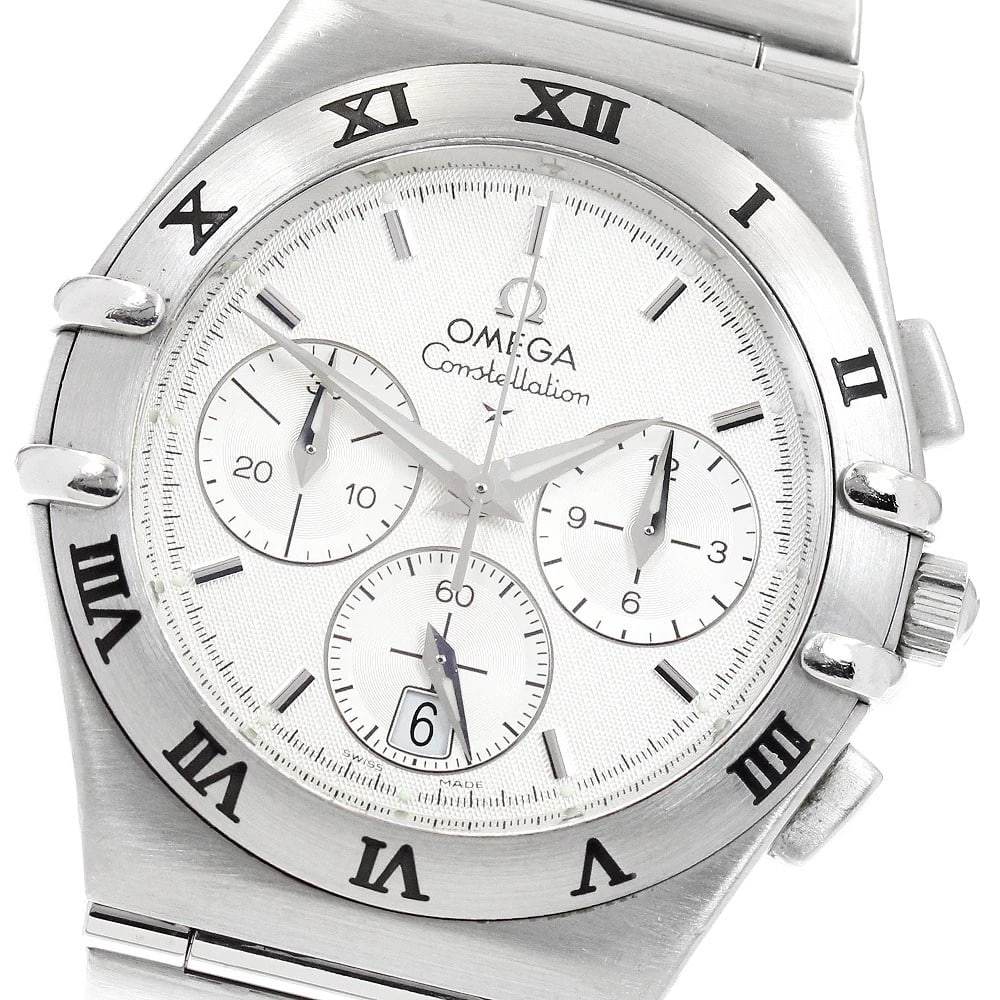 OMEGA CONSTELLATION CHRONOGRAPH DATE SILVER DIAL QUARTZ WATCH: OMEGA Constellation Chronograph Date Silver Dial Quartz Watch Brand: OMEGA Type/Style: Wristwatch Material: Band Material Stainless Steel, Case Material Stainless Steel Color: Band Color Silver, Case