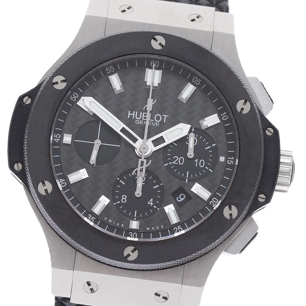 HUBLOT BIG BANG EVOLUTION CHRONOGRAPH AUTOMATIC WATCH: HUBLOT Big Bang Evolution Chronograph Automatic Watch Brand: HUBLOT Type/Style: Wristwatch Material: Band Material rubber, Case Material Stainless Steel / ceramic Color: Band Color black, Case Color