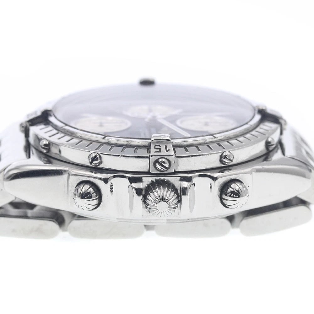 BREITLING CHRONOMDATE BLACK DIAL AUTOMATIC WATCH - 3