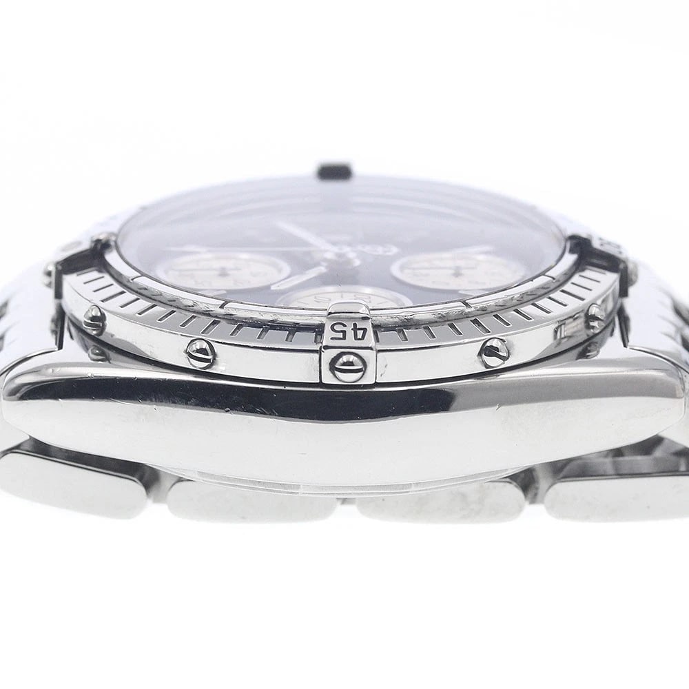 BREITLING CHRONOMDATE BLACK DIAL AUTOMATIC WATCH - 4
