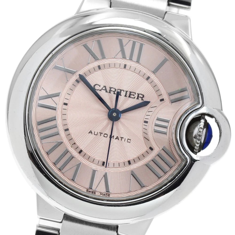 CARTIER BARON BLUE SM PINK DIAL AUTOMATIC WATCH: CARTIER Baron blue SM pink Dial Automatic Watch Brand: CARTIER Type/Style: Wristwatch Material: Band Material Stainless Steel, Case Material Stainless Steel Color: Band Color Silver, Case Color