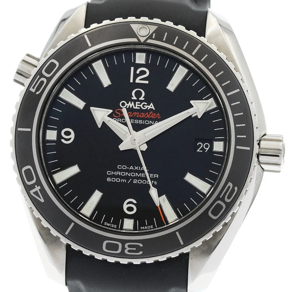 OMEGA SEAMASTER PLANET OCEAN AUTOMATIC WATCH: OMEGA Seamaster Planet Ocean Automatic Watch Brand: OMEGA Type/Style: Wristwatch Material: Band Material rubber, Case Material Stainless Steel Color: Band Color black, Case Color Silver, Dial Color bl