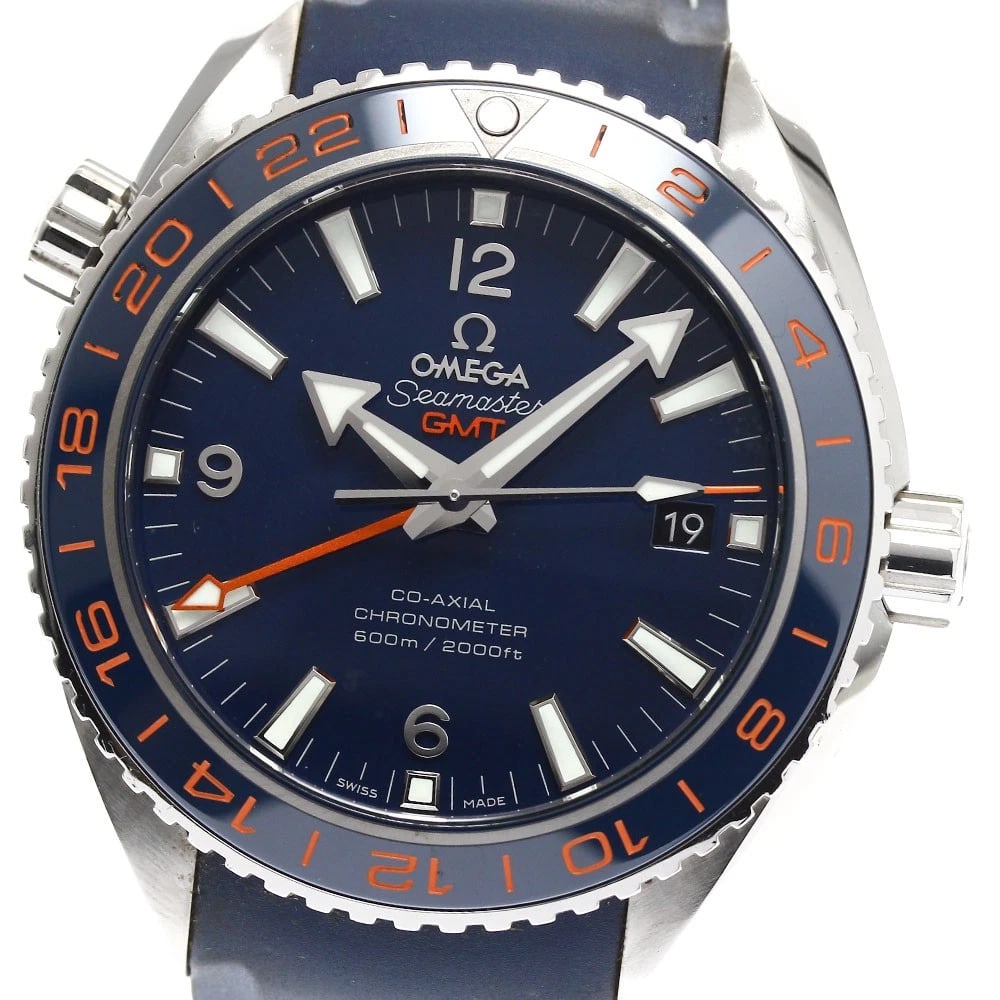 OMEGA SEAMASTER PLANET OCEAN GOOD PLANET GMT WATCH: OMEGA Seamaster Planet Ocean Good Planet GMT Watch Brand: OMEGA Type/Style: Wristwatch Material: Band Material rubber, Case Material Stainless Steel Color: Band Color Navy, Case Color Silver, Dial