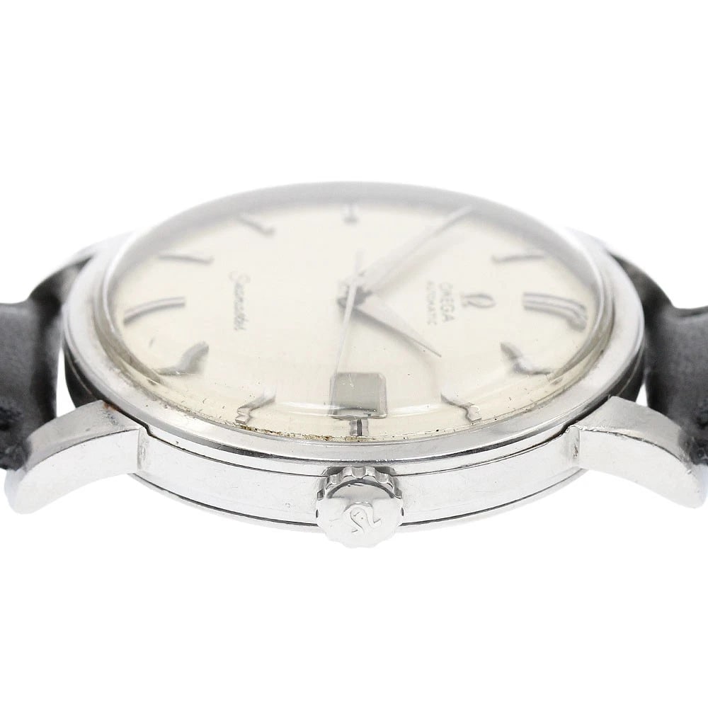 OMEGA SEAMASTER DATE SILVER DIAL AUTOMATIC WATCH - 4