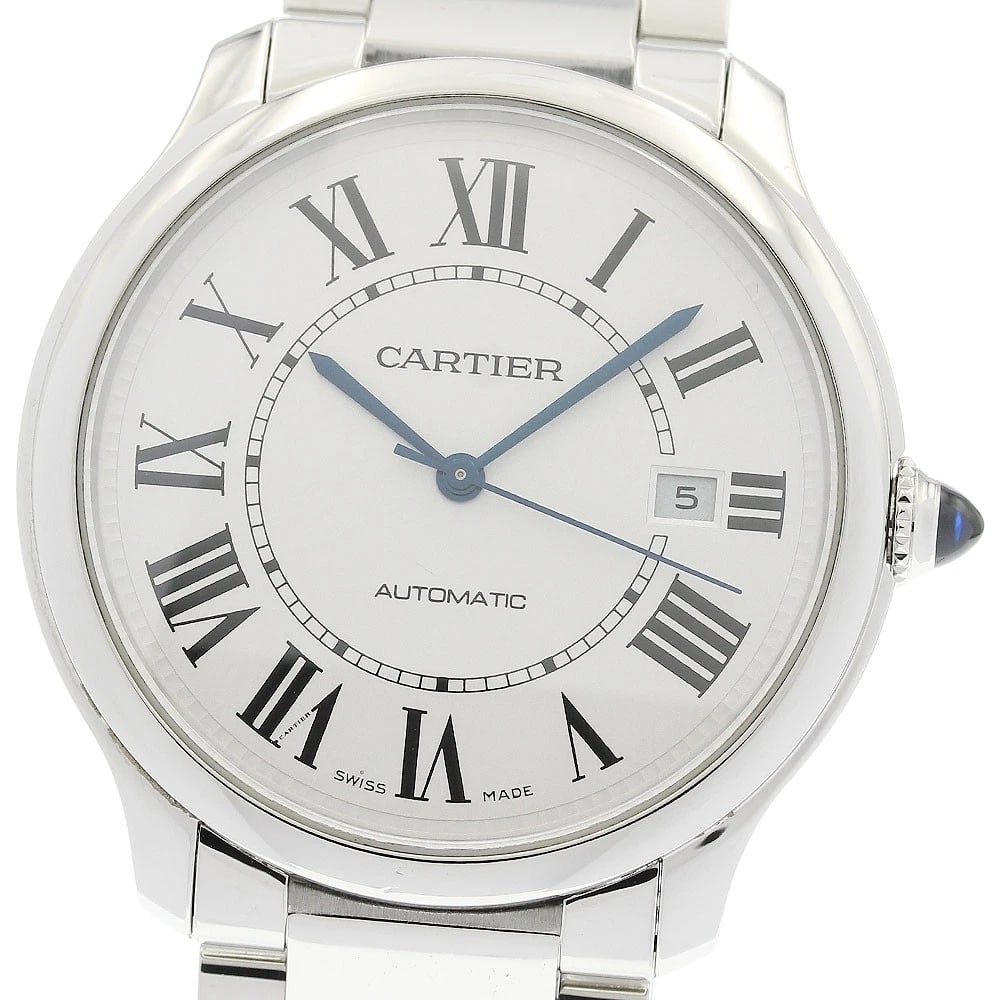 CARTIER RONDEMAST DE CARTIER DATE SILVER DIAL AUTOMATIC WATCH: CARTIER Rondemast de Cartier Date Silver Dial Automatic Watch Brand: CARTIER Type/Style: Wristwatch Material: Band Material Stainless Steel, Case Material Stainless Steel Color: Band Color Silver,