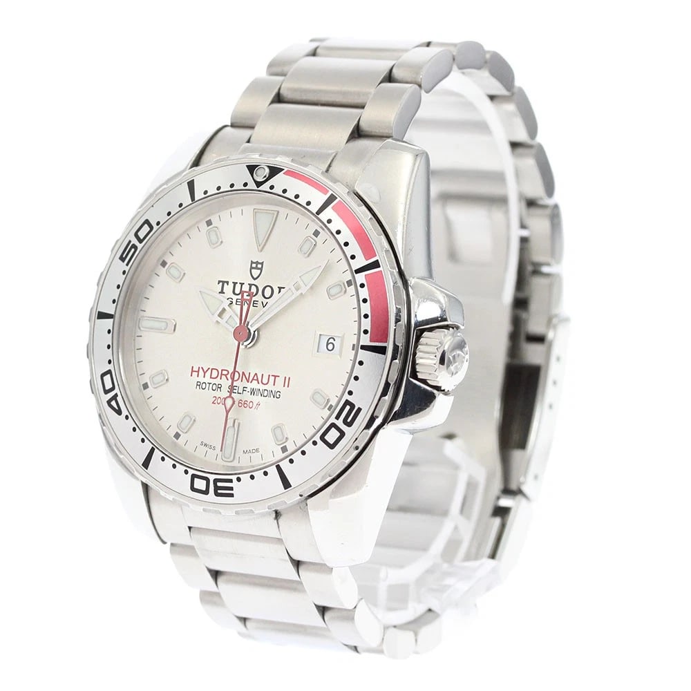 TUDOR HYDRO NOTE DATE SILVER DIAL AUTOMATIC WATCH - 2