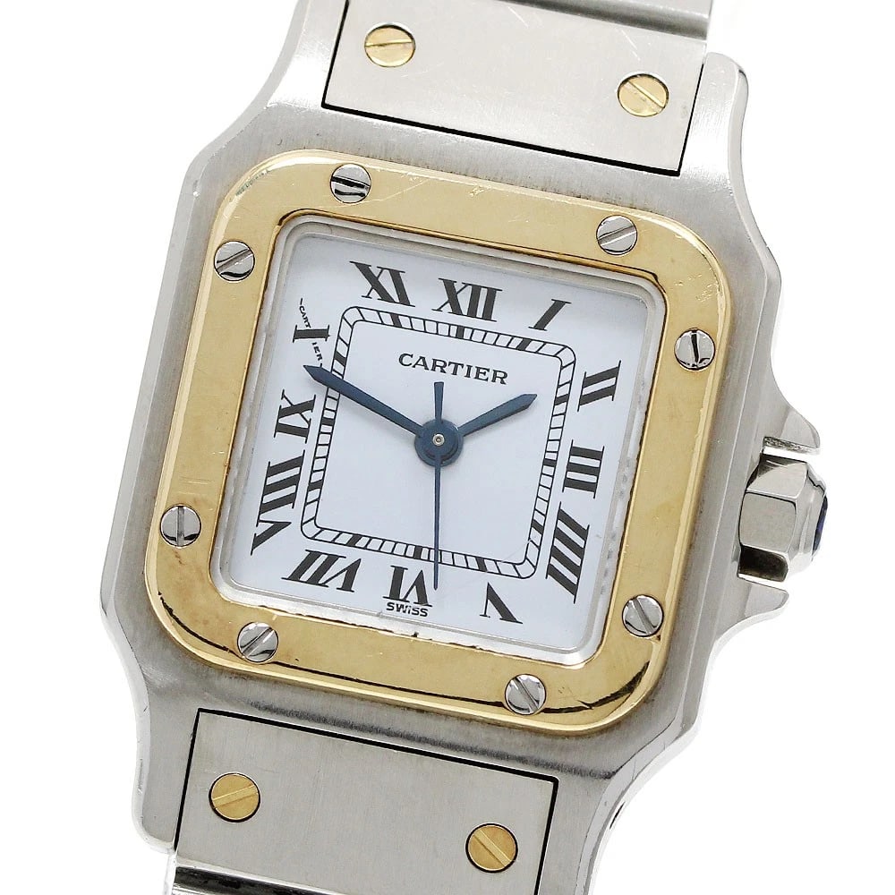 CARTIER SANTOS GALBEE SM WHITE DIAL AUTOMATIC WATCH: CARTIER Santos Galbee SM white Dial Automatic Watch Brand: CARTIER Type/Style: Wristwatch Material: Band Material Stainless Steel/YG, Case Material Stainless Steel/YG Color: Band Color Silver / Gold,