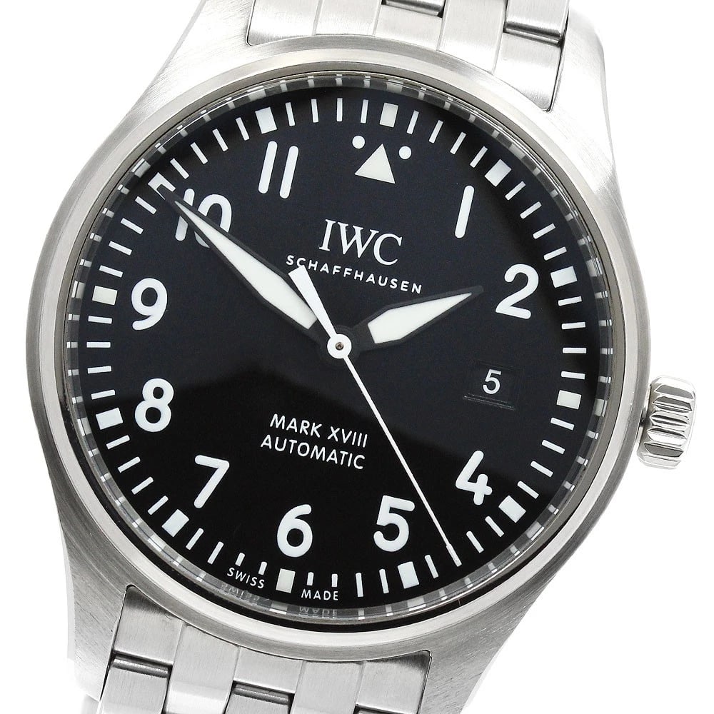 IWC SCHAFFHAUSEN PILOT WATCH MARK AUTOMATIC WATCH: IWC SCHAFFHAUSEN Pilot watch mark Automatic Watch Brand: IWC SCHAFFHAUSEN Type/Style: Wristwatch Material: Band Material Stainless Steel, Case Material Stainless Steel Color: Band Color Silver, Case