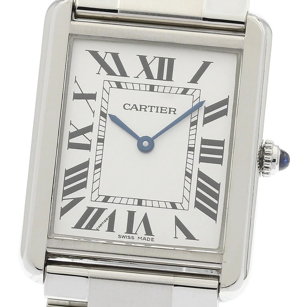 CARTIER TANK SOLO LM SILVER DIAL QUARTZ WATCH: CARTIER Tank solo LM Silver Dial Quartz Watch Brand: CARTIER Type/Style: Wristwatch Material: Band Material Stainless Steel, Case Material Stainless Steel Color: Band Color Silver, Case Color Silver,
