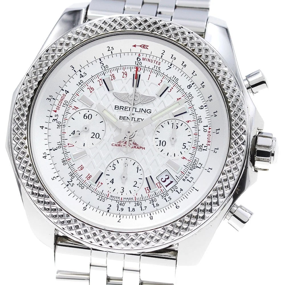 BREITLING BENTLEY CHRONOGRAPH SILVER DIAL AUTOMATIC WATCH: BREITLING Bentley Chronograph Silver Dial Automatic Watch Brand: BREITLING Type/Style: Wristwatch Material: Band Material Stainless Steel, Case Material Stainless Steel Color: Band Color Silver, Case 