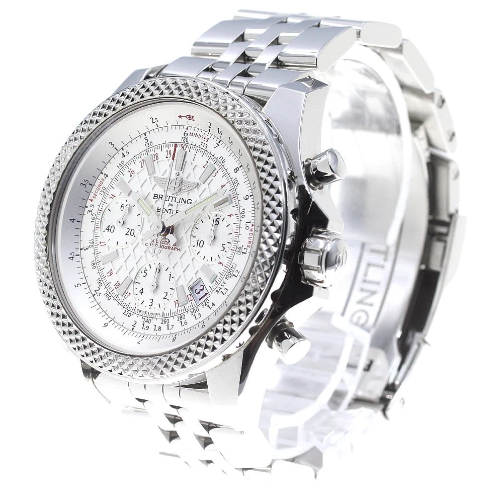 BREITLING BENTLEY CHRONOGRAPH SILVER DIAL AUTOMATIC WATCH - 2