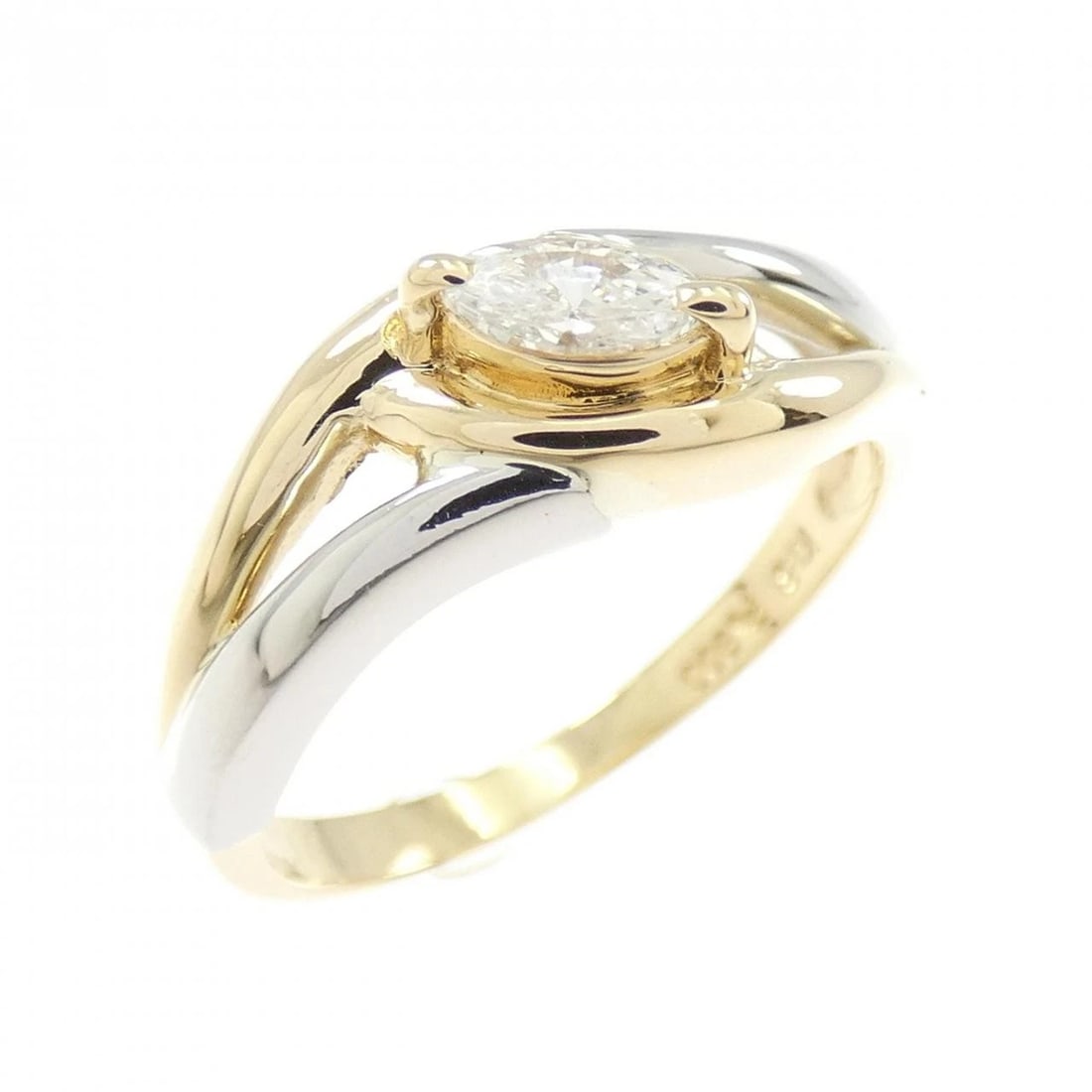K18YG/PT900 DIAMOND RING: K18YG/PT900 Diamond Ring Brand: Unbranded Type/Style: Diamond Ring Material: K18YG/PT900 Color: YG Size: US4 1/4 Accessories: None Accessories Notice: When purchasing pre-owned goods, please refer to