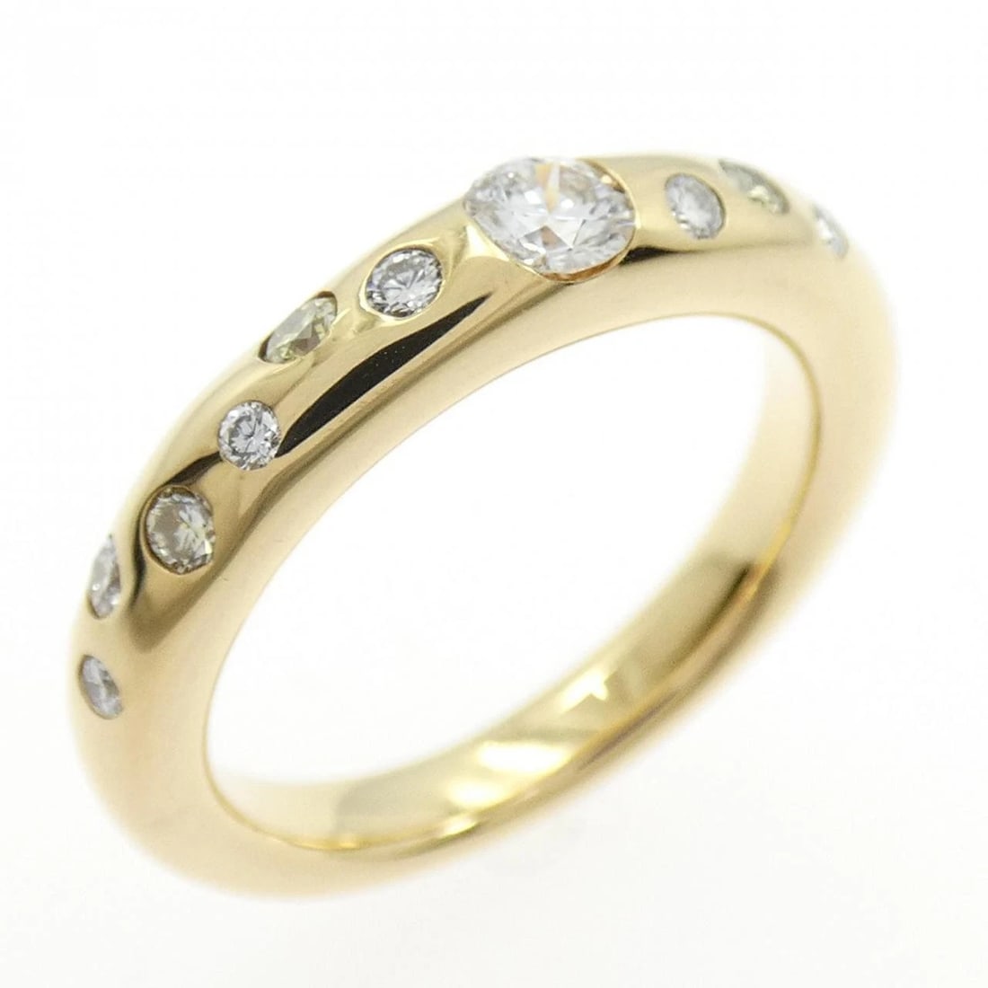K18YG DIAMOND RING: K18YG Diamond Ring Brand: Unbranded Type/Style: Diamond Ring Material: K18YG Color: YG Size: US5 3/4 Accessories: None Accessories Notice: When purchasing pre-owned goods, please refer to