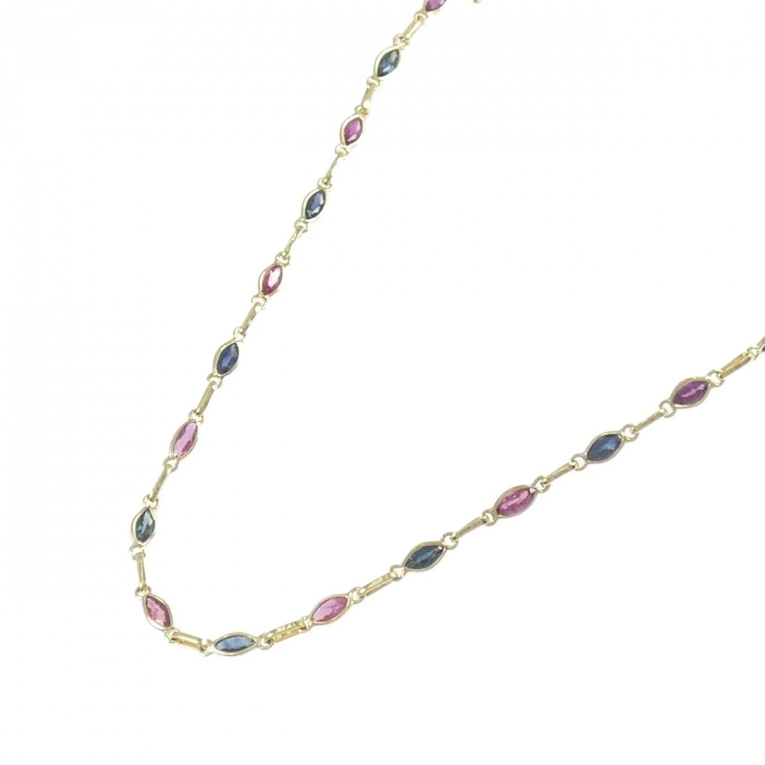 750YG RUBY NECKLACE - 2