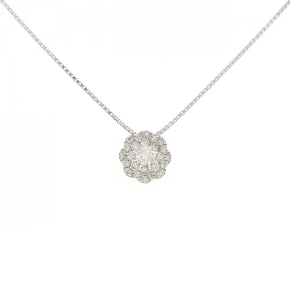PT900/PT850 DIAMOND NECKLACE: PT900/PT850 Diamond Necklace Brand: Unbranded Type/Style: Diamond Necklace Material: PT900/PT850 Color: Size: Actual Size Pendant length approx. x width approx.: 8.7mmx8.5mm Chain maximum width