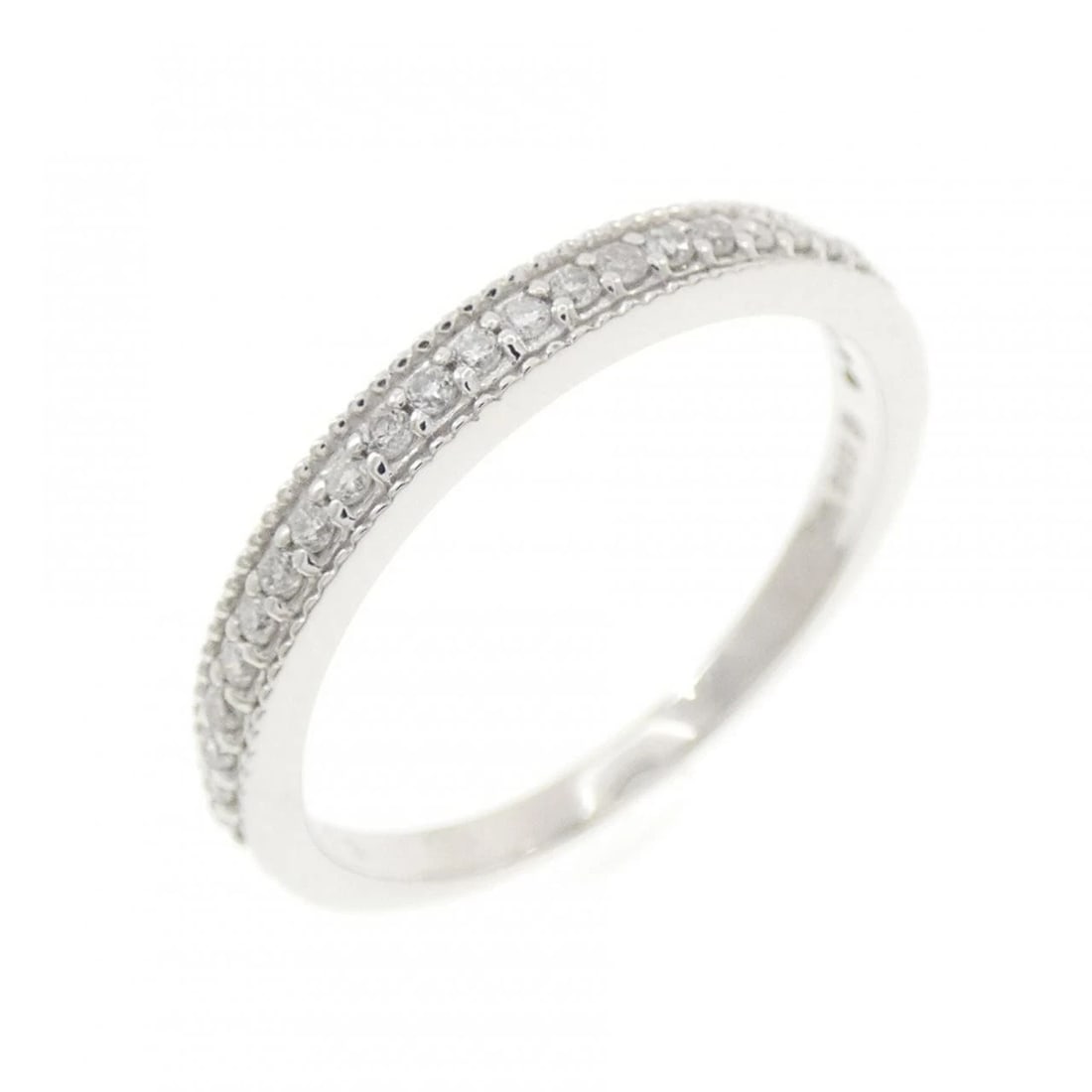 K18WG HALF ETERNITY DIAMOND RING: K18WG Half Eternity Diamond Ring Brand: Unbranded Type/Style: Diamond Ring Material: K18WG Color: WG Size: US5 1/4 Accessories: None Accessories Notice: When purchasing pre-owned goods, please refer