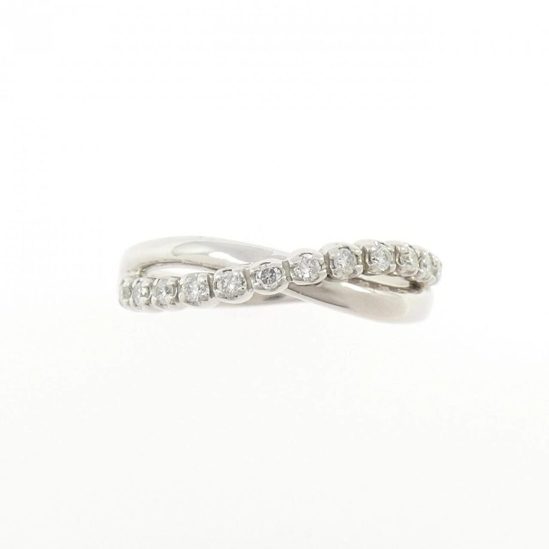 K18WG DIAMOND RING - 2
