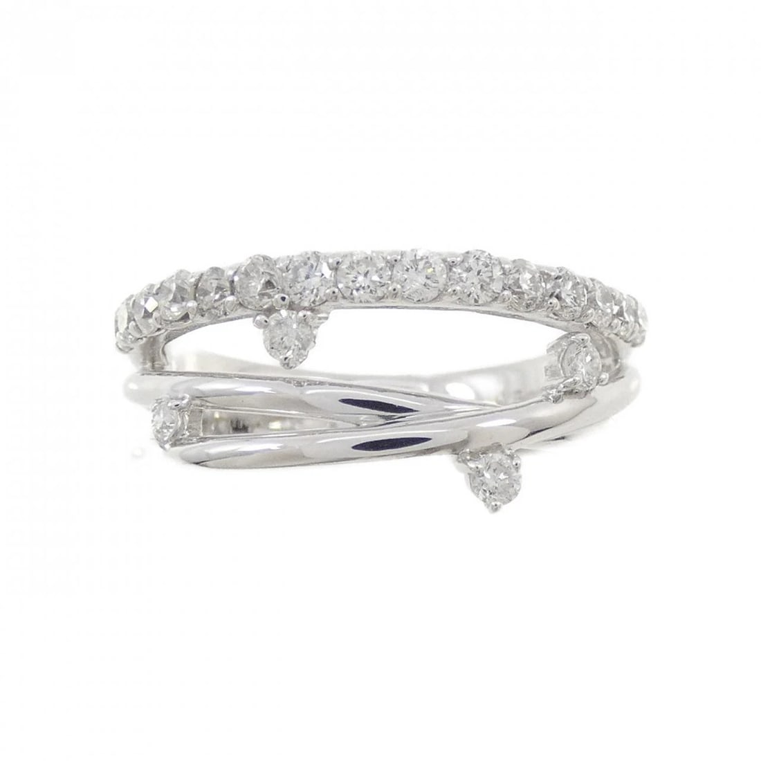 K18WG DIAMOND RING - 2