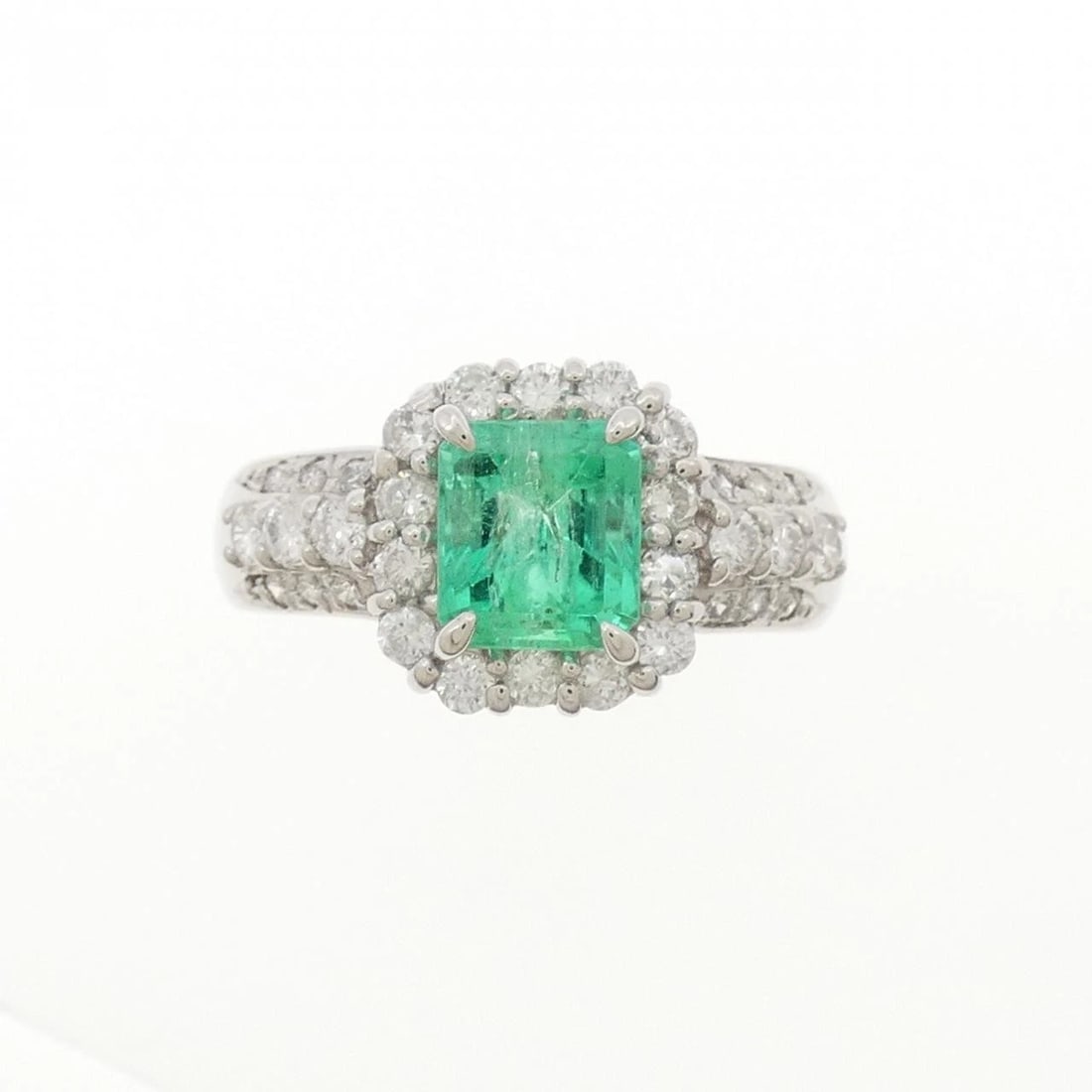 PT900 EMERALD RING - 2