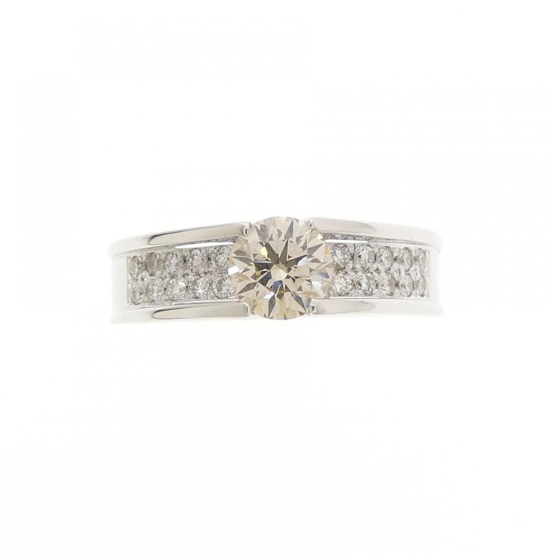 K18WG DIAMOND RING - 2