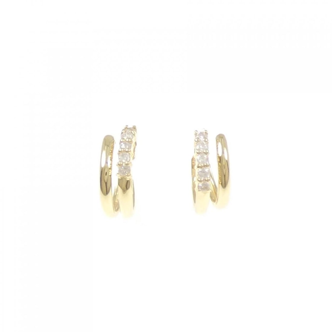 K18YG DIAMOND PIERCE: K18YG Diamond Pierce Brand: Unbranded Type/Style: Diamond Pierce/Earring Material: Color: YG Size: Actual Size Approx. length x width: 13.8mm x 4.6mm Accessories: None Accessories Notice: When