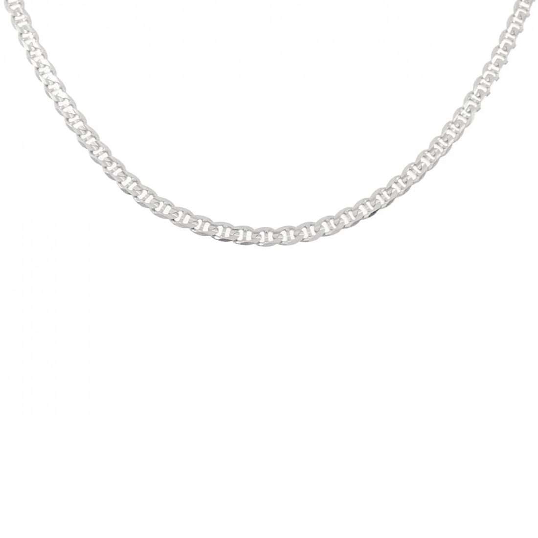 750WG NECKLACE: 750WG Necklace Brand: Unbranded Type/Style: Necklace Material: Color: WG Size: Actual Size Chain maximum width approx.: 3.7mm Size 51cm Accessories: None Accessories Notice: When purchasing pre-owned
