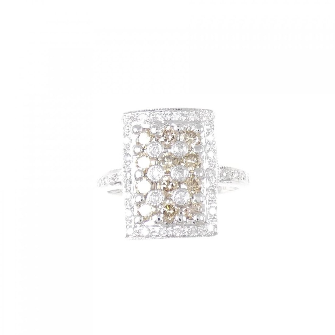 K18WG DIAMOND RING - 2