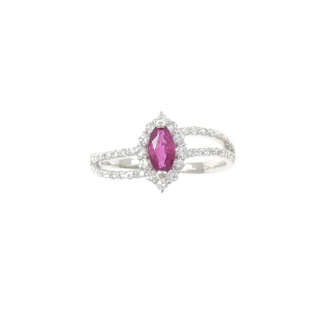 K18WG RUBY RING - 2