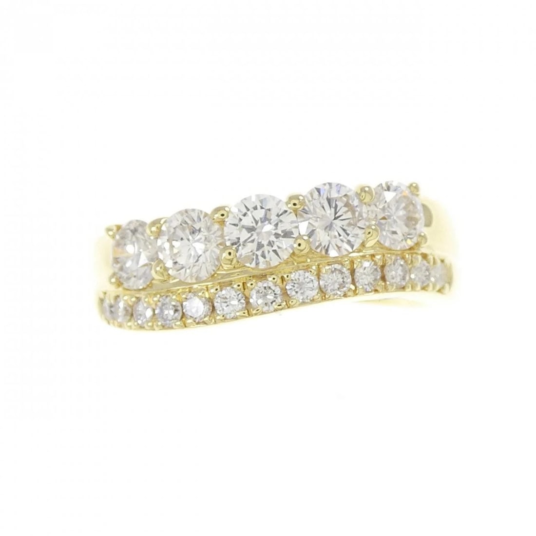 K18YG DIAMOND RING - 2