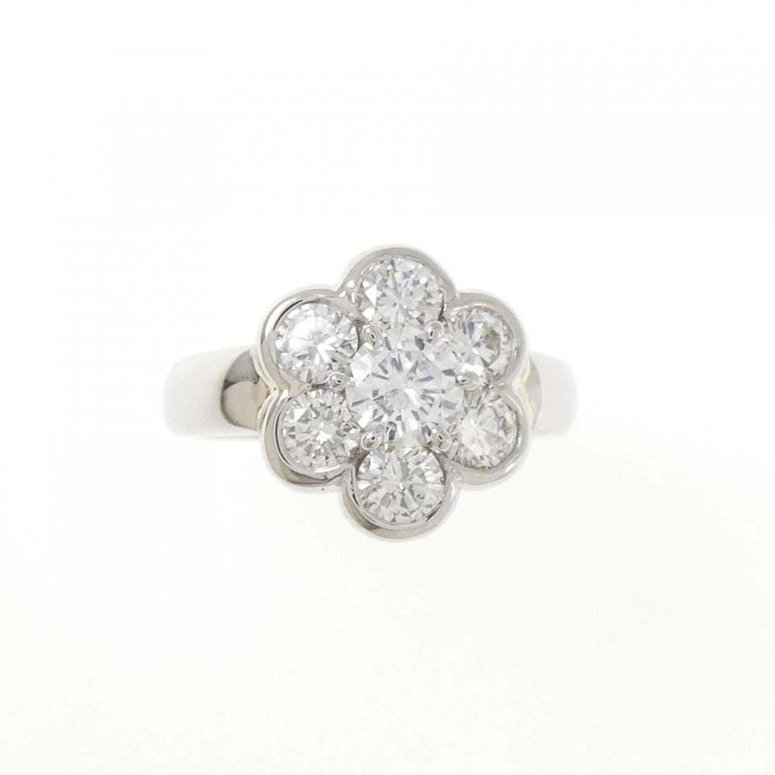 PT900 FLOWER DIAMOND RING - 2