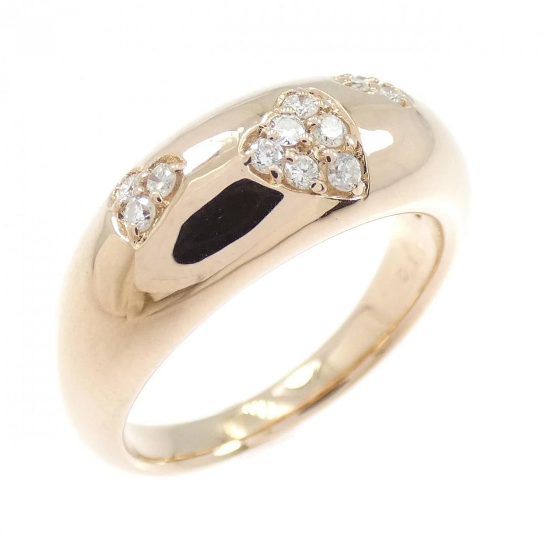 K18PG HEART DIAMOND RING: K18PG Heart Diamond Ring Brand: Unbranded Type/Style: Diamond Ring Material: Color: PG Size: US4 1/2 Accessories: None Accessories Notice: When purchasing pre-owned goods, please refer to