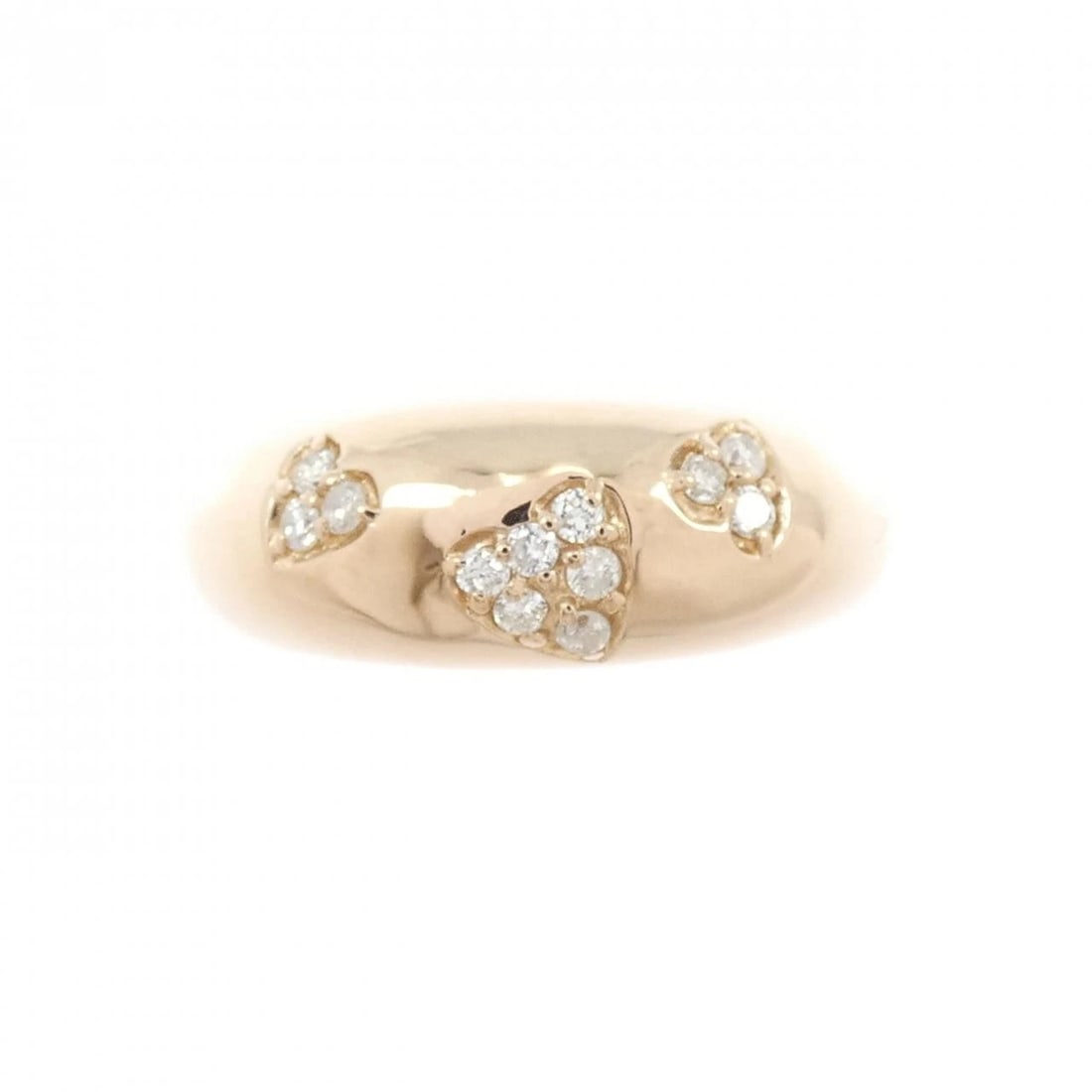 K18PG HEART DIAMOND RING - 2