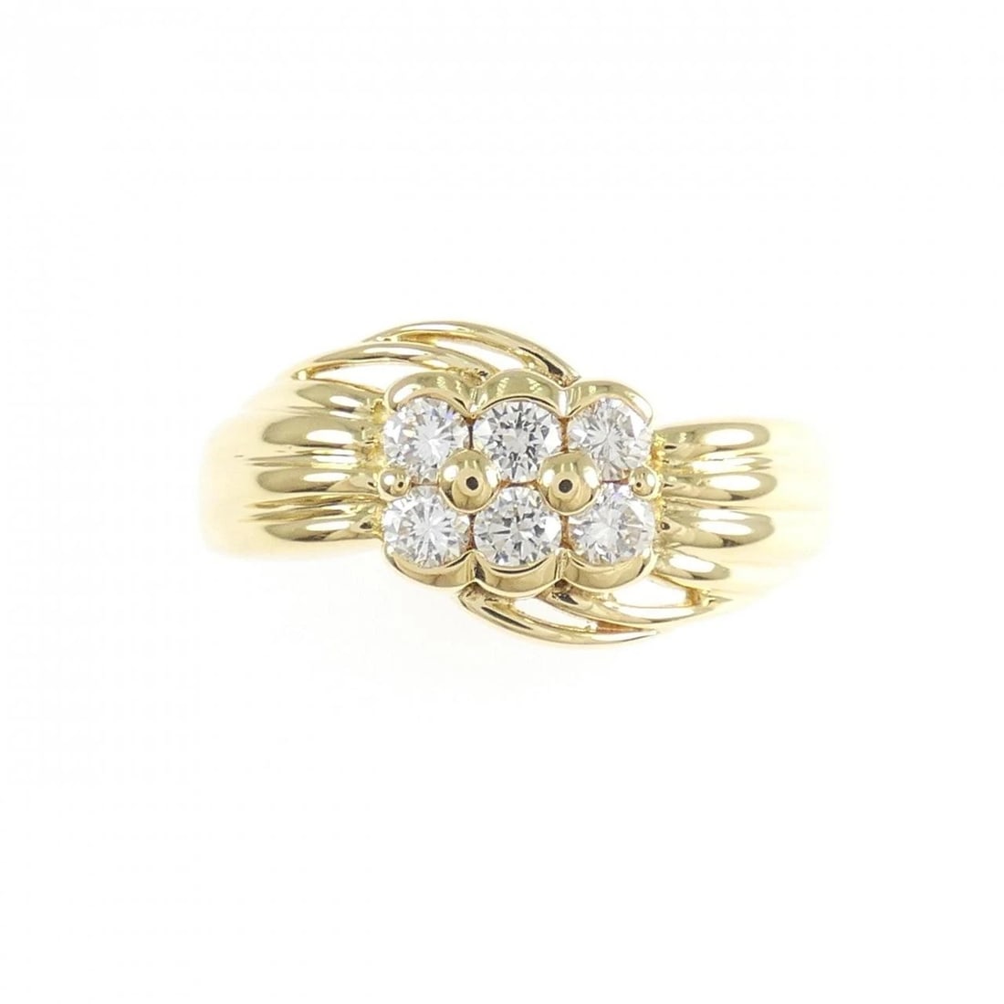 K18YG DIAMOND RING - 2