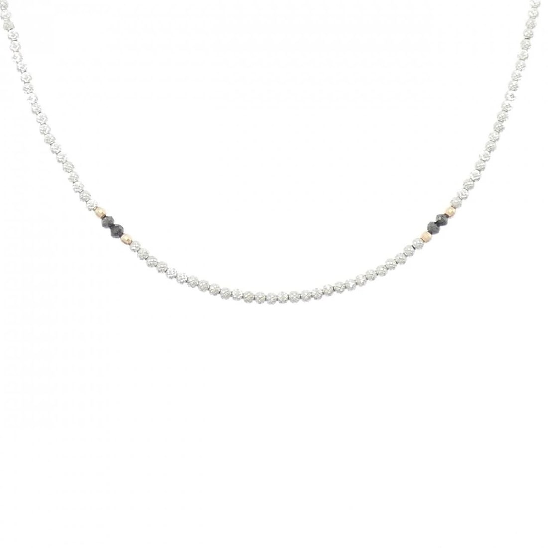 K18WG/K18PG DIAMOND NECKLACE: K18WG/K18PG Diamond Necklace Brand: Unbranded Type/Style: Diamond Necklace Material: Color: WG PG Size: Actual Size Max width approx: 2.3mm Size 44cm Accessories: None Accessories Notice: When