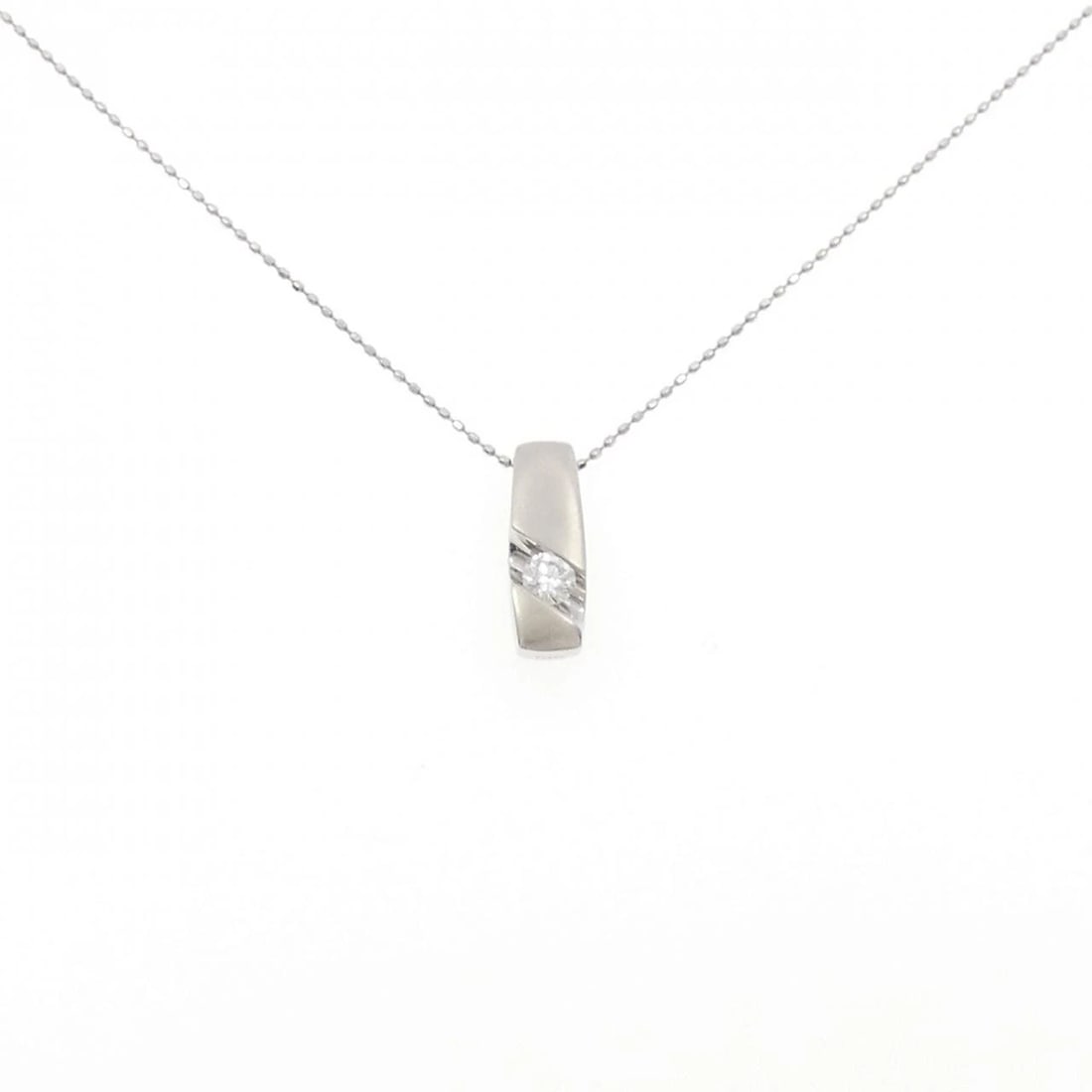 PT900/PT850 DIAMOND NECKLACE: PT900/PT850 Diamond Necklace Brand: Unbranded Type/Style: Diamond Necklace Material: PT900/PT850 Color: None Size: Actual Size Pendant length approx. x width approx.: 15.3mmx5.5mm Chain maximum width