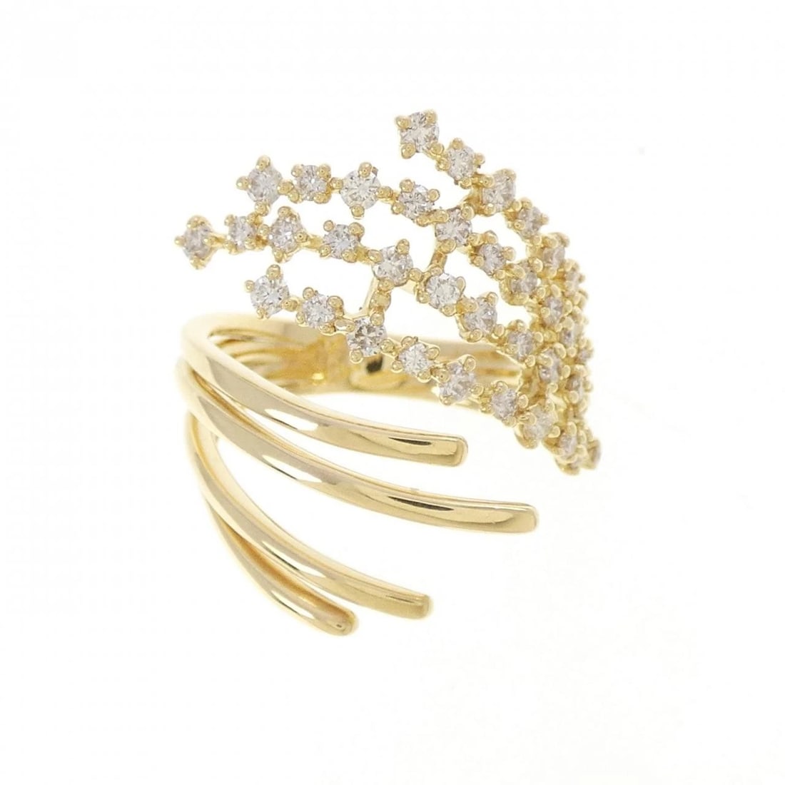 K18YG DIAMOND RING - 2